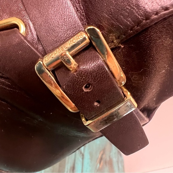 Michael Kors Arley Leather Riding Boots Dark Chocolate Size 7.5 - Picture 3 of 16